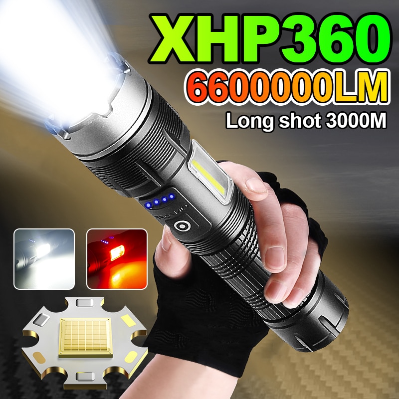 XHP360  ֽ LED  18650 USB  ġ, ..